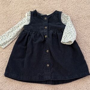 ✨ Carter’s 2-Piece Outfit | Floral Bodysuit + Corduroy Dress | Like New ✨